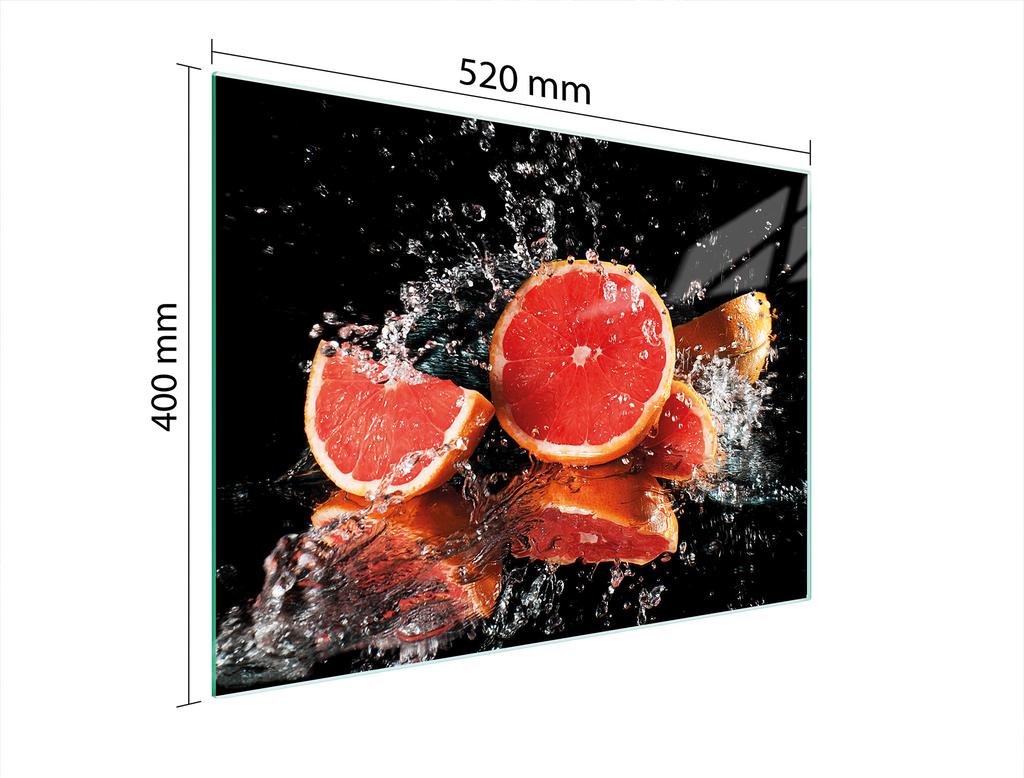 SZKLANA DESKA DO KROJENIA 52x40 GREJPFRUT