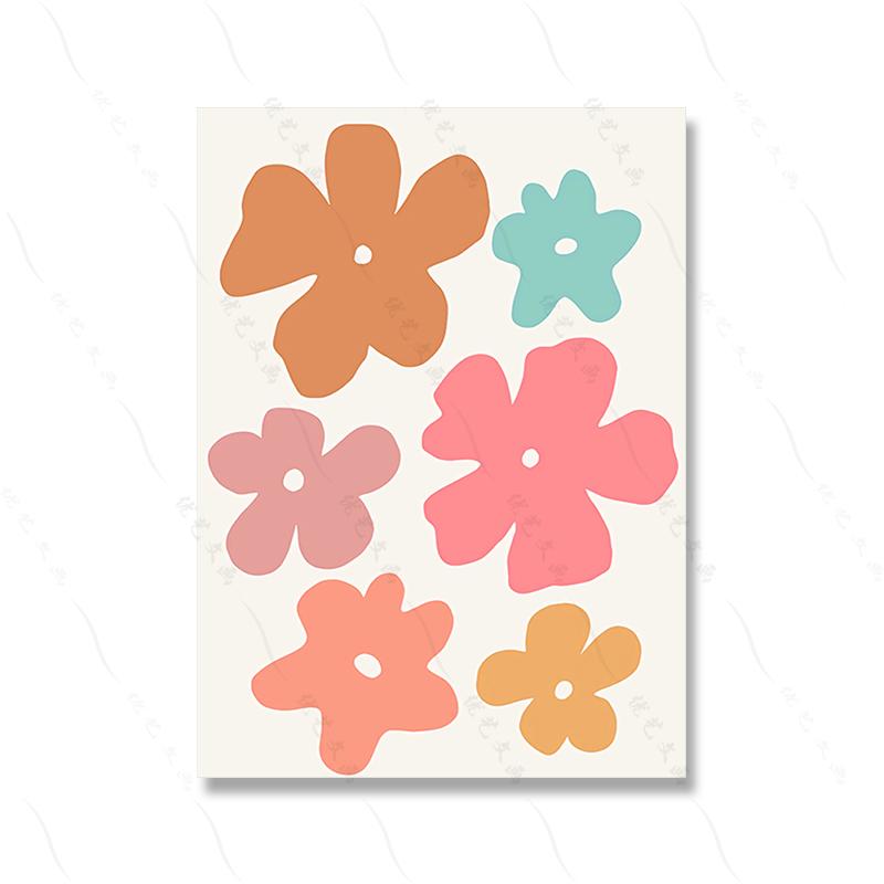 Abstract Eye Coral Flower Wall Art Canvas Nordic Poster Picture Living Room Decor Modern Print Oil Painting Home Coral