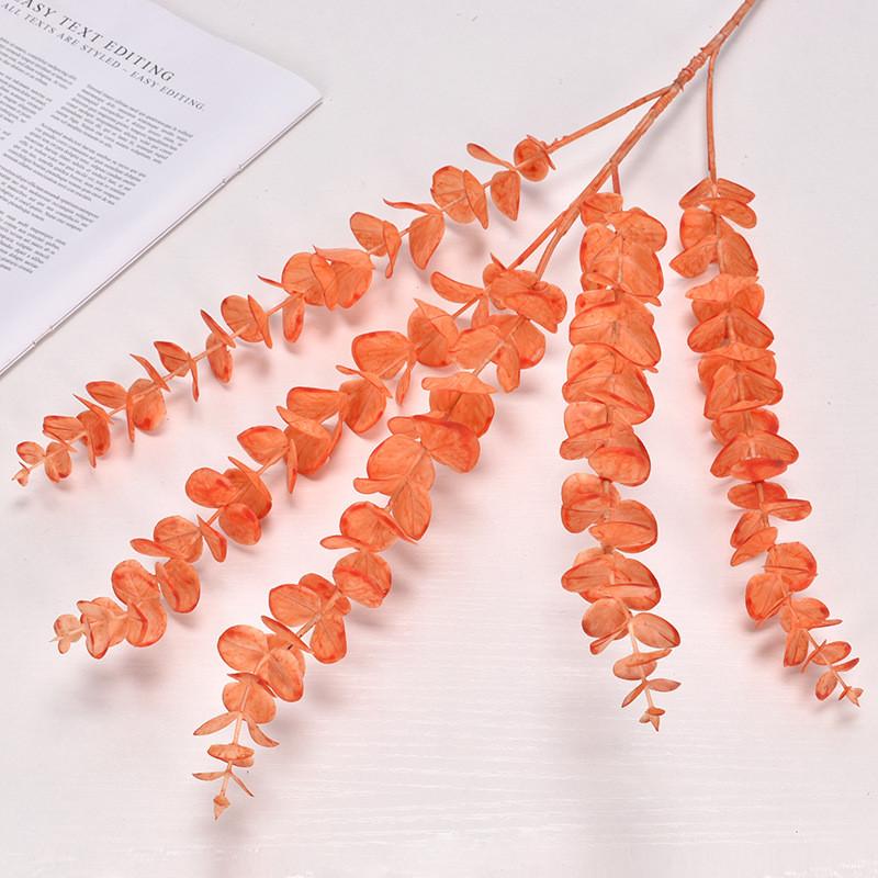 

Эвкалипт Шаровидный Лист Имитация Растения Цветочная Композиция Украшение Свадьба оранжевый