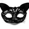 Halloween Lace Mask Half Face Female Masquerade Cosplay Animal Cat Face Black Mask