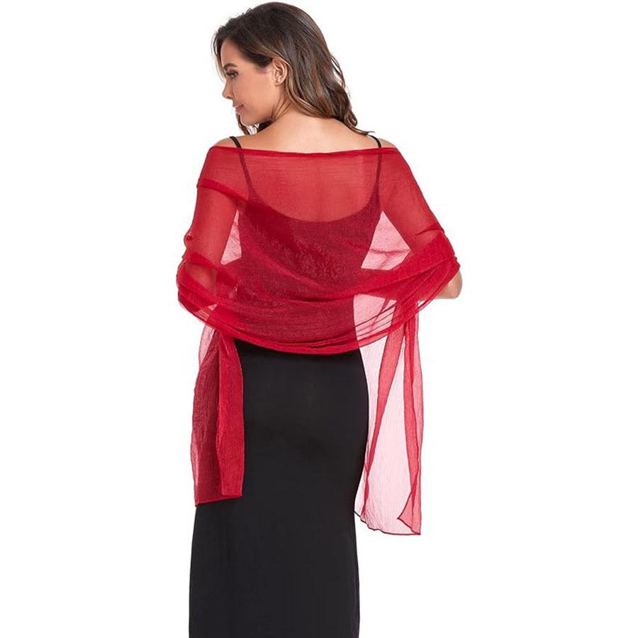 Chiffonschal im europäischen und amerikanischen Stil: Langer Sonnenschutzschal für Damen für Frühlings- & Sommerhochzeiten