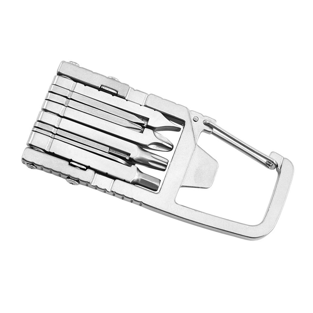 12 In 1 Multitool Cross Slot Hex Star Screwdriver Bit Box Bottle Opener Card Remover Stainless Steel Folding Multi Tool