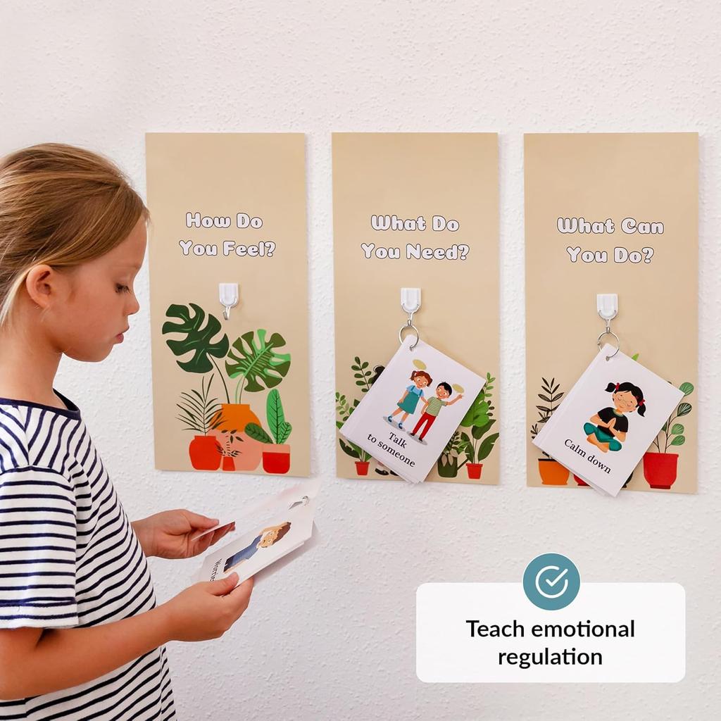ODOXIA Calm Down Corner | Classroom and Special Education | Plants Themed Sensory Calming Corner Kit with Sensory Mats, Posters, Solutions Wall