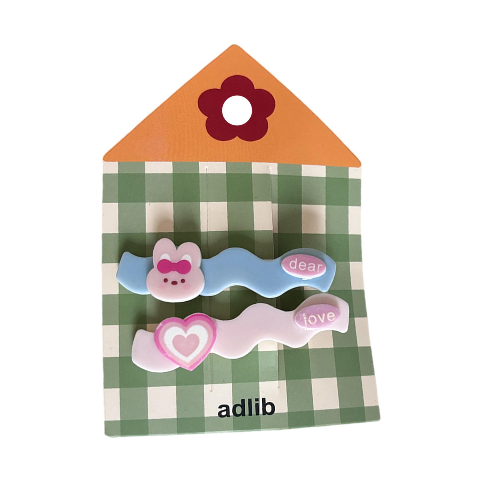 

Заколки для волос в стиле мультфильма Y2K для девочек, заколки Rickrack Bowtie Bunny, набор заколок для волос в стиле мультфильма Star, универсальные заколки 3