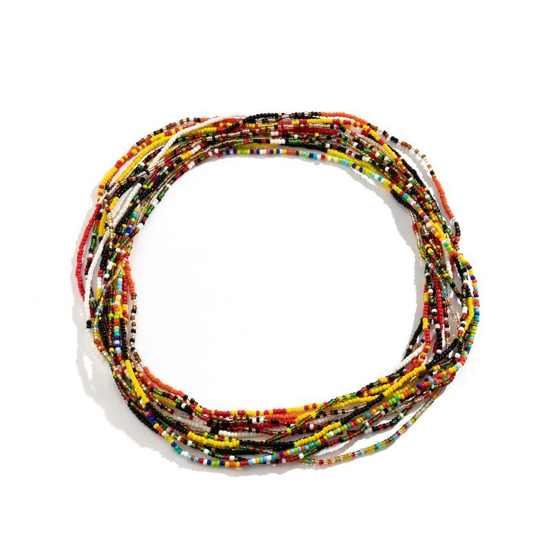 

10 шт./компл., богемные цепочки на талию из бисера, женские модные летние пляжные красочные цепочки на живот, африканские бусы на талию, ювелирные аксессуары