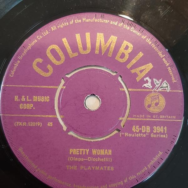 

7inch Record PLAYMATES Barefoot Girl 45DB3941 COLUMBIA 1957 UK Rock Used