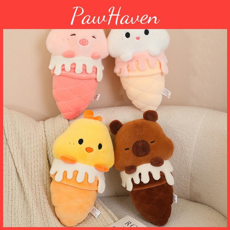 Chick Capybara Cartoon Lamb Piglet Ice Cream Plush Toy Cute Girl Cushion Sofa