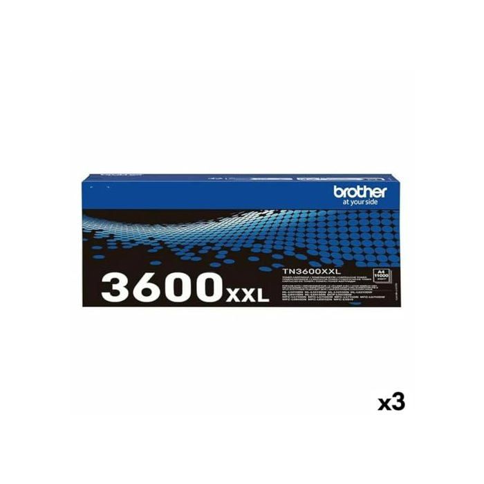 Toner - Brother - TN3600XXL - Noir - 3 Unités - Multicolore