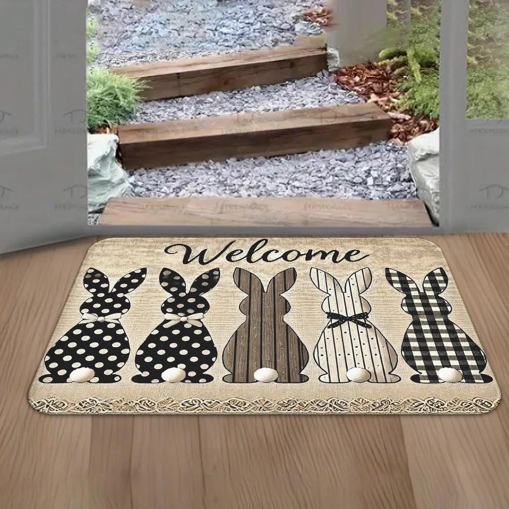 1PC Teddy Dog Pattern Door Mats Kitchen Rugs Non-Slip Pop arts design Bedroom Rugs Bath Mat Carpet for Home Sink Laundry Decor