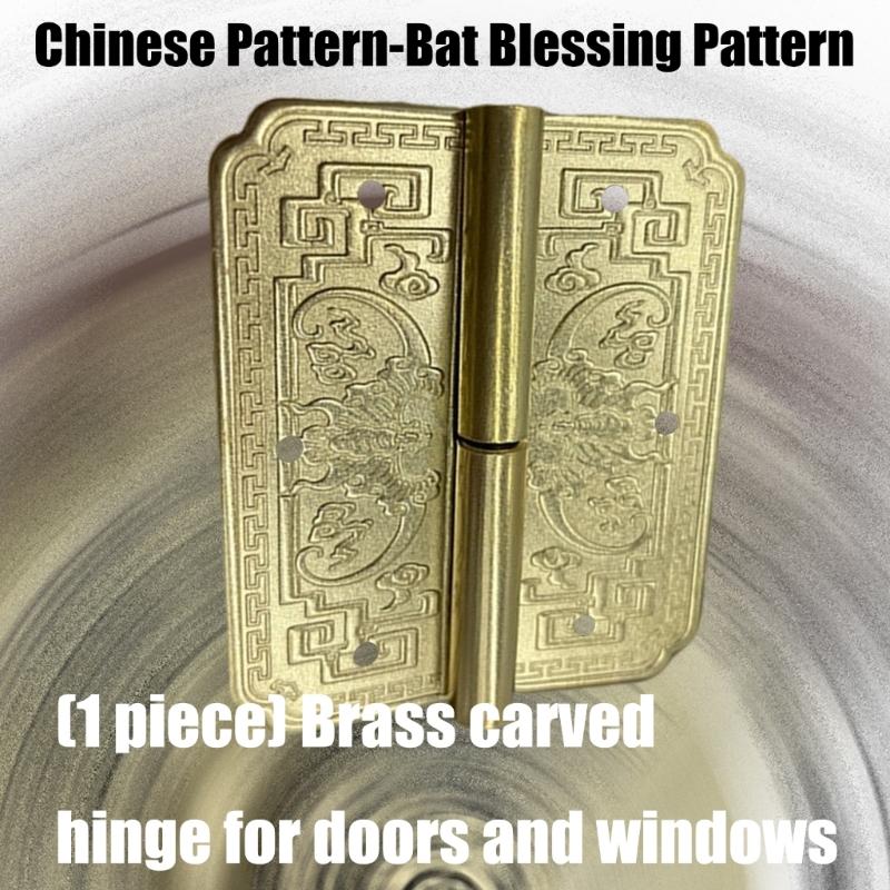 Antique Metal Cabinet Door Hinges Replacement Carved Drawer Door Hinge Decorative Fittings for Jewelry Box Easy to Use