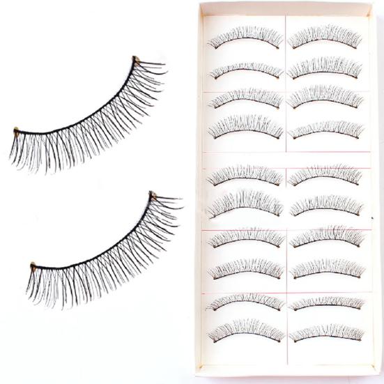 10 Pairs Handmade Fashion Natural Thick Long False Eyelashes Eye Lashes Makeup for Daily Life
