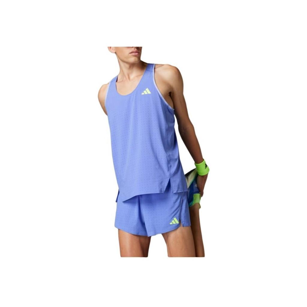 Adidas Adizero Running Split Shorts Logo Color Block Slim Fit Shorts Men Shorts Purple IX2812