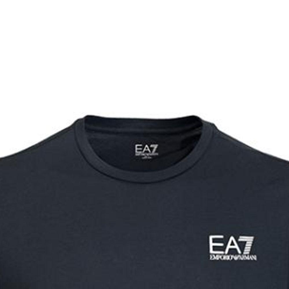 Emporio Armani SS23 EA7 Series Letter Logo Printed Crew Neck Short Sleeve T-Shirt Men Tops Navy-Blue 3RPT19-PJM9Z-1554