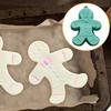 1pc Silicone Gingerbread Man Baking Tray 3D Silicone Christmas Gingerbread Man Baking Molds Non Stick Pie Mould Bakeware Tray