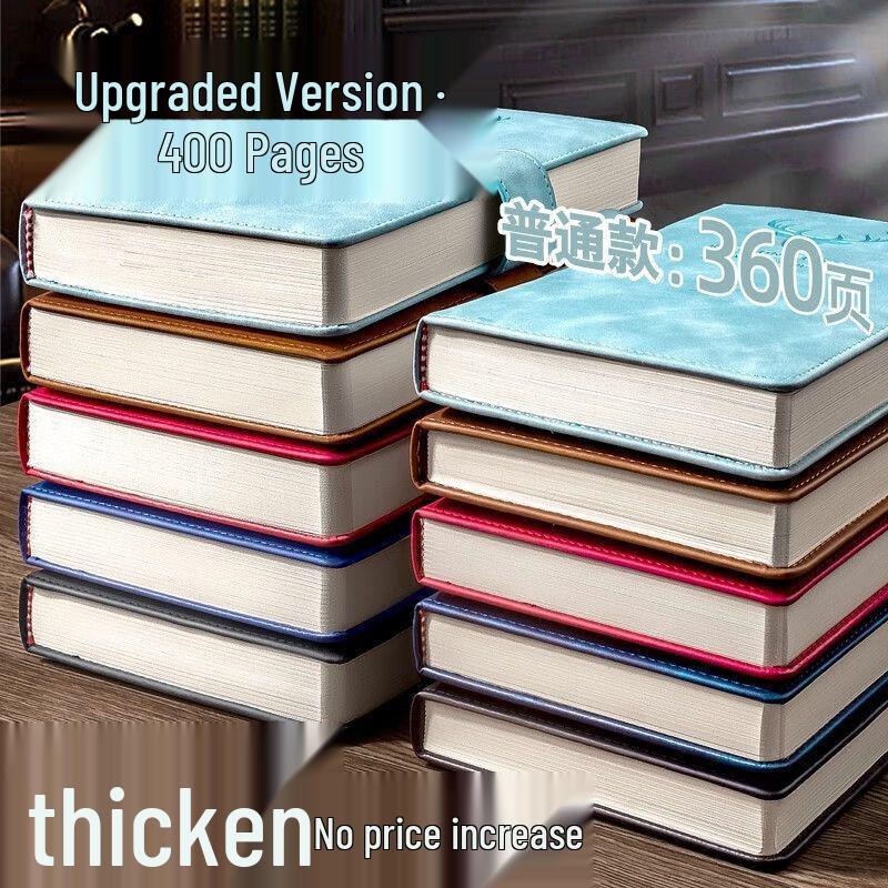 Large A4 Soft Leather Notebook for Students and Professionals