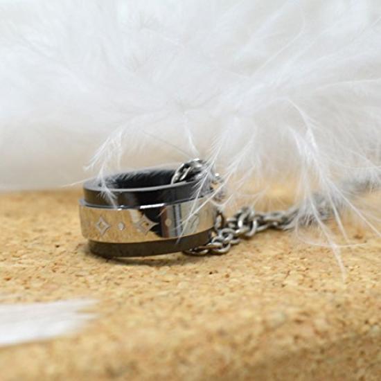 Phiten Titanium Phiten Black Pendant Size 10 Set and Kotobuki Jewelry Polishing Fe-fe Fe-fe Necklace, Men's Necklace, [Set] 2-Piece (Necklace Cloth)