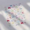 Sweet Bow Embossed Nail Art Stickers, Spring/Summer Cute Nail Decals, DIY Stickers, Paper Cup Stickers, Manicure Decorations Suitable Women's Gifts