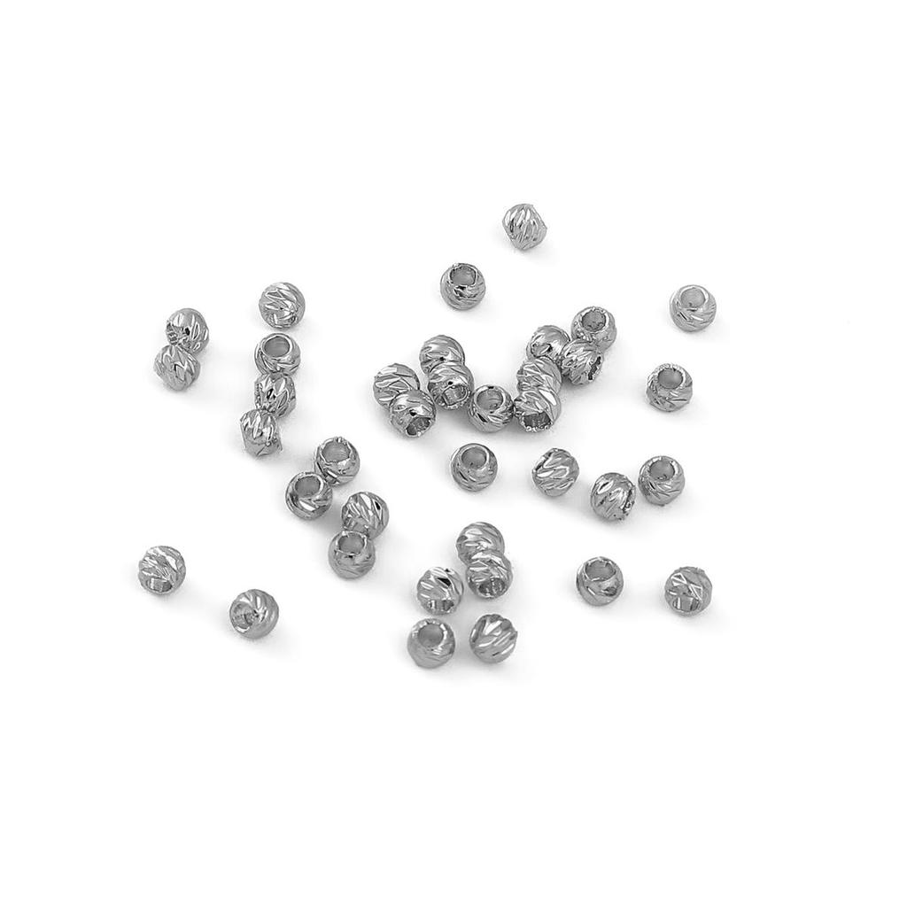 10 ks měděných kulatých květinových korálků pro ruční výrobu šperků