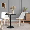 Dining Table, Round Kitchen Table with Steel Base for Living Room, Dining Room, 60 x 60 x 72cm, Black