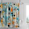Morandi Colorful Abstract Plant Figure Shower Curtain Waterproof Mildew-proof Nordic Style Bathroom Decorative Shower Curtain