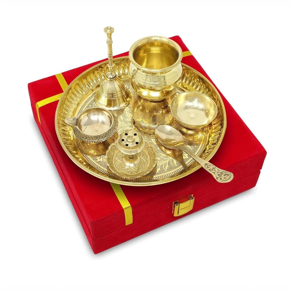 Brass Pooja Thali Set