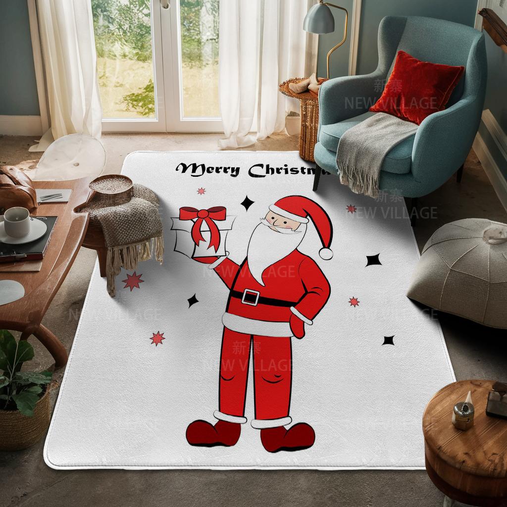 Tapete de entrada da casa Tapete de porta de casa Sala de estar Banho Pé banheiro antiderrapante tapetes de absorção de água banho Feliz Natal inverno