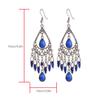 1 Pair Bohemia Style Tassel Earrings Women Waterdrop Pendant Dangling Earring Girls Ethnic Ear Jewelry