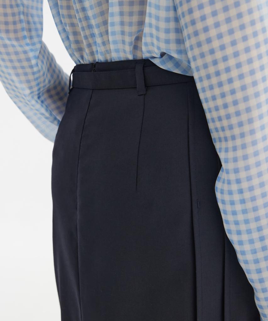 YOUTH Pleats Midi Skirt - Navy