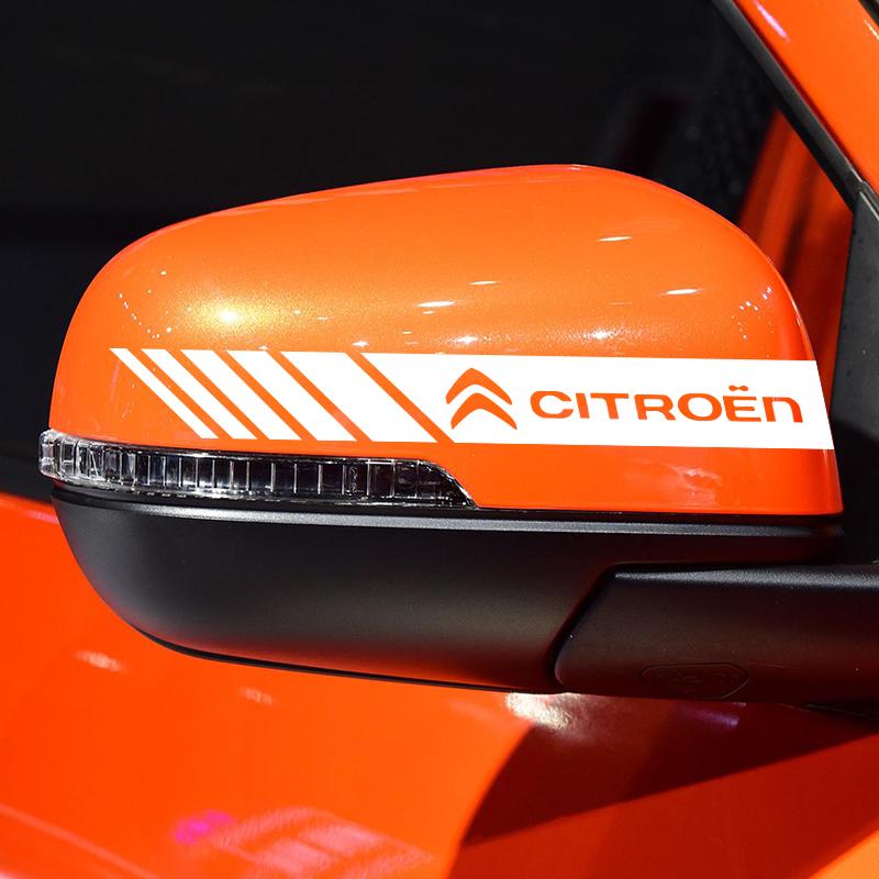 2 st Bilspegel 3D-dekaler Vinylfilm Dekaler Styling för Citroen C1 C3 C4 Grand Picasso C4L C5 C6 C8 VTS Aircross