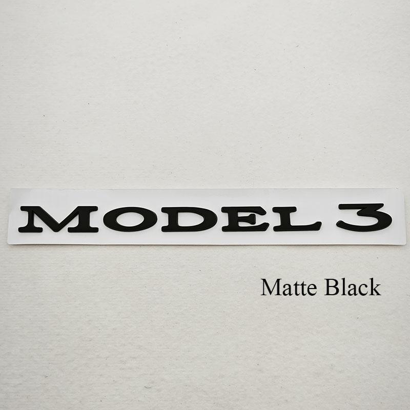 

For Tesla Model 3 Car Letters Rear Trunk Badge Decals ABS Car Styling Logo MODEL 3 Emblem Auto Exterior Accessories матовый черный