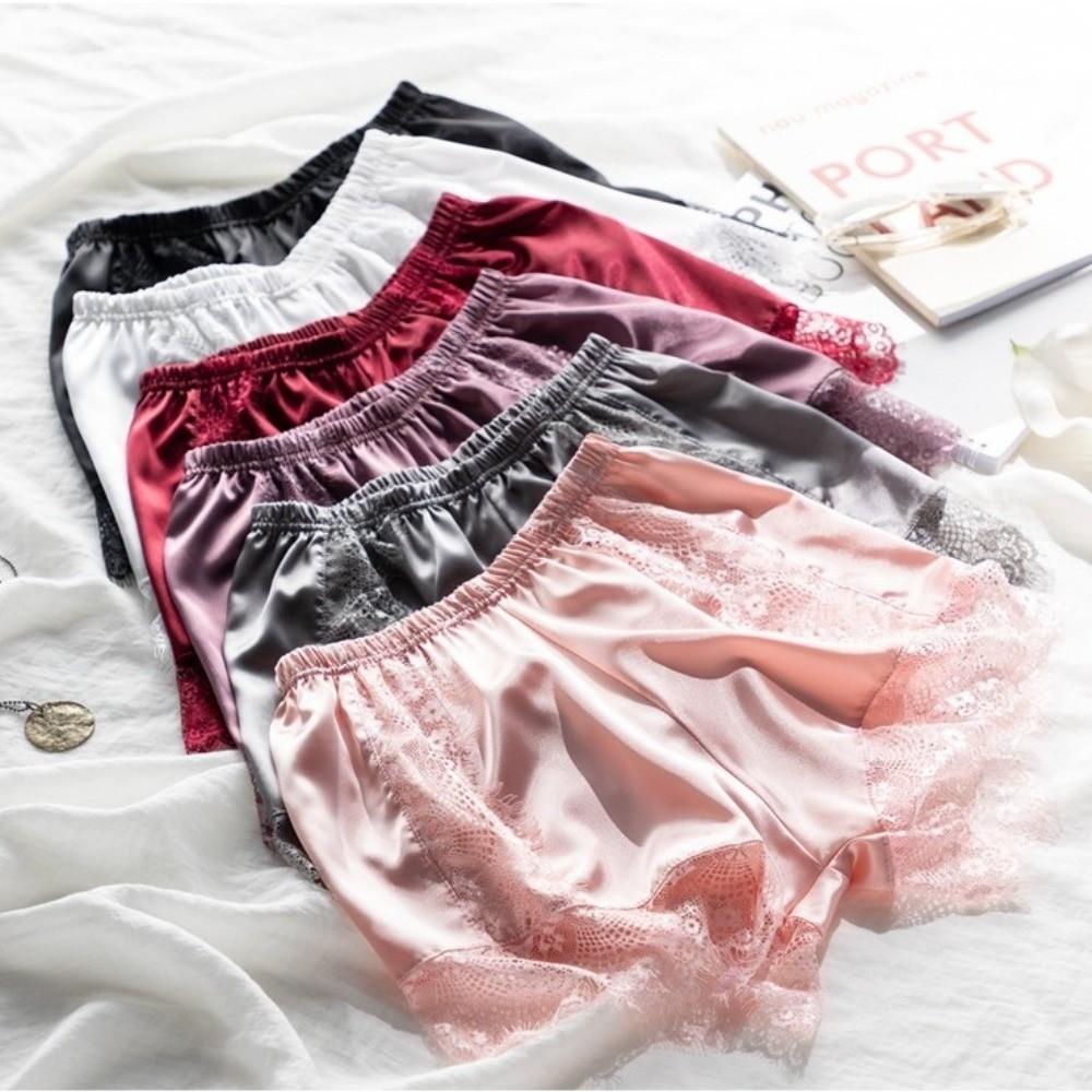 Spitzenbesatz Sicherheitsshorts Satin Lockere Kurze Hosen Mode Sommer Shorts