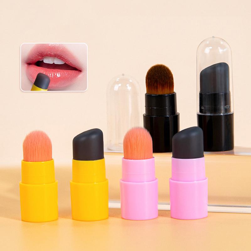 Silicone Lip Brush Angled Concealer Makeup Brush Tool Portable Round Head Like Fingertips Q Soft Lipstick Brush Concealer Brush