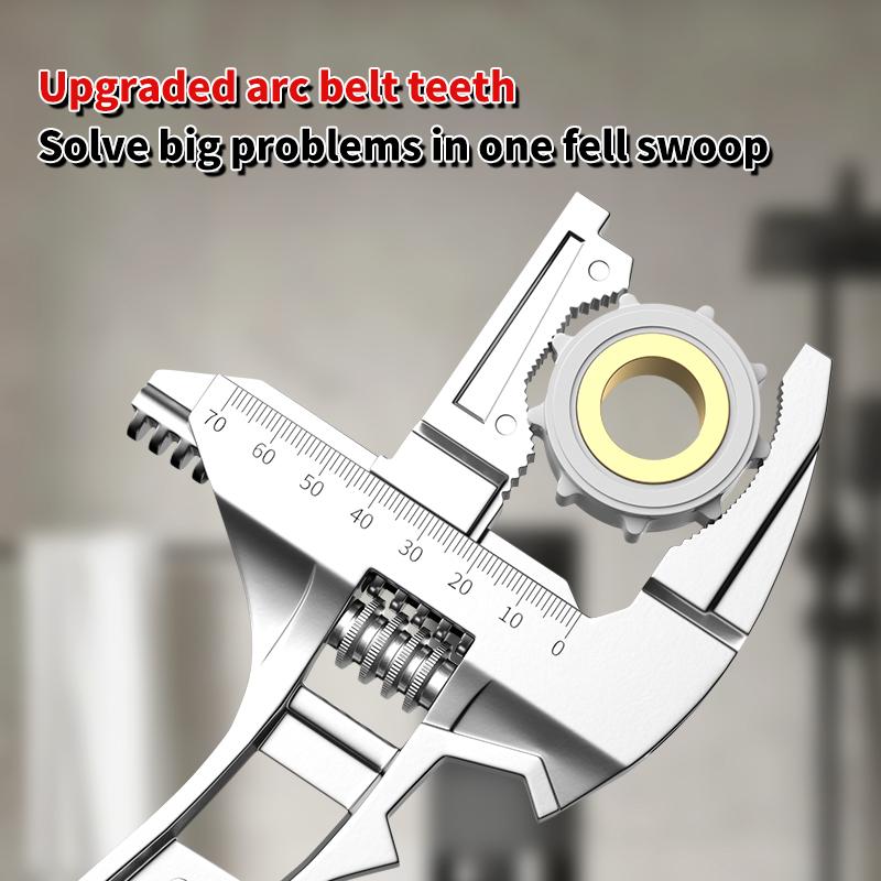 6-68mm Universal Bathroom Wrench Adjustable Large Opening Pipe Wrench Nut Key Spanner Home Manual Repair Tool