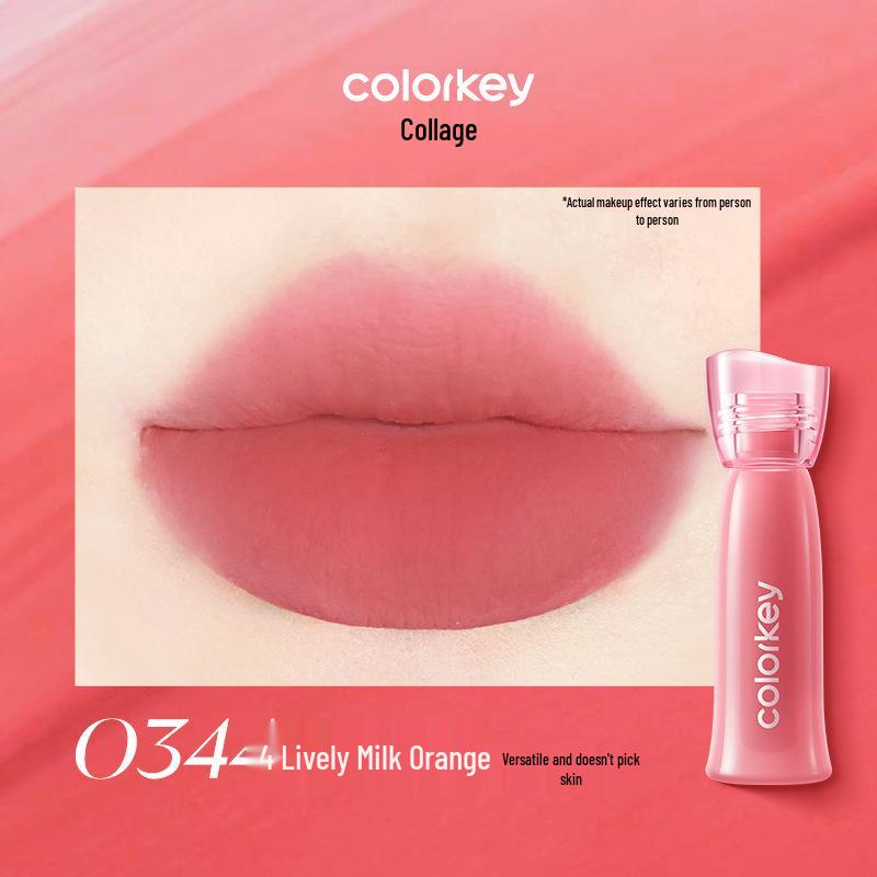 Colorkey Qixi Collection: Water Mist Lip Glaze - Non-Stick, Long-Lasting Lip Color for Women.