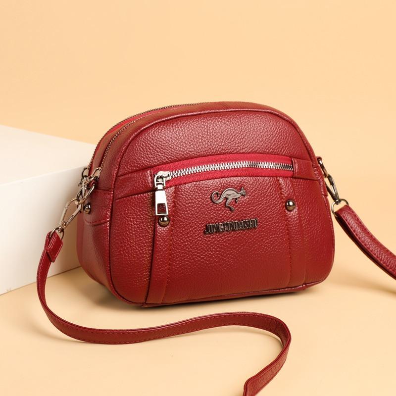 Women New Soft Leather Texture Shoulder Bag Korean Fashion Solid Color Crossbody Bag Minimalist Large Capacity Mini Square Bag