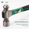 SATA Round Head Hammer with Non-slip Fiberglass Handle, 0.5 lb - Household Striking Tool 92301