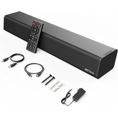 Bestisan SQ01 2.0ch Bluetooth Soundbar 40cm Compact Speaker 50W Output with Remote and AUX Cable