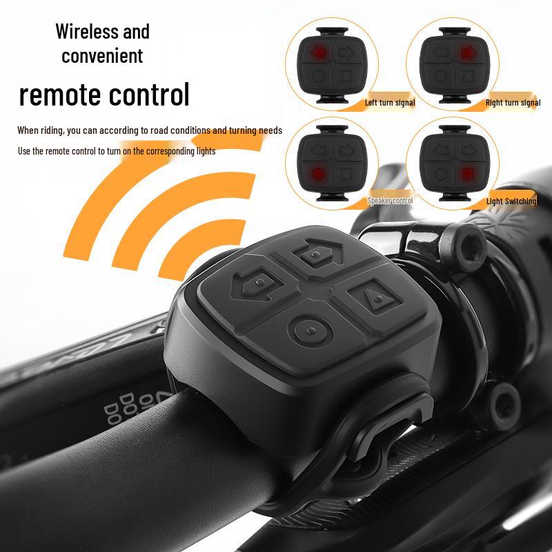 USB Rechargeable Wireless Bike Turn Signal and Tail Light - Waterproof, High-Brightness, Multi-Mode for Safe Night Riding