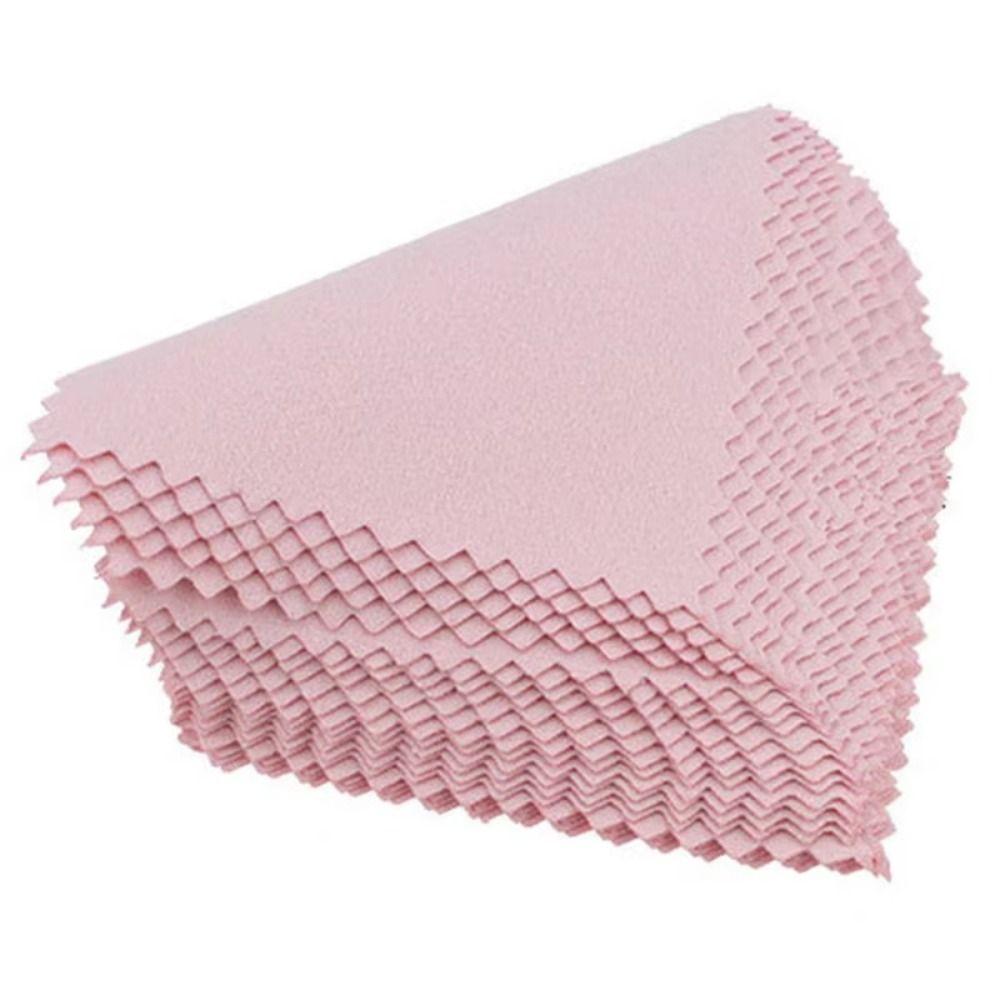 50Pcs Soft Fabric Silver Polish Cleaner Reusable Cleaning Polishing Cloth  Silverware Care