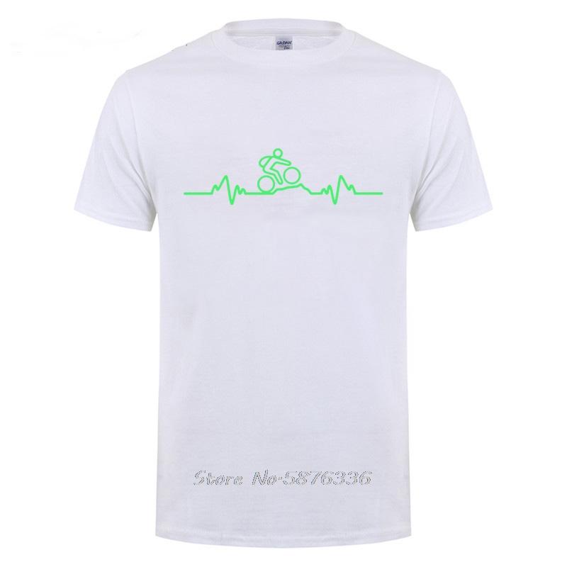 Funny Birthday Gifts Men Husband Dad Father Guys Friend Son Mountain Biker Heartbeat Pulse Cyclinger T Shirt Cycle TShirt