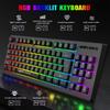87Keys 2.4G Wireless Mechanical Keyboard RGB Backlight L100 Gaming Keyboard, Membrane Keyboard for Office Notebook Home Girl Boy