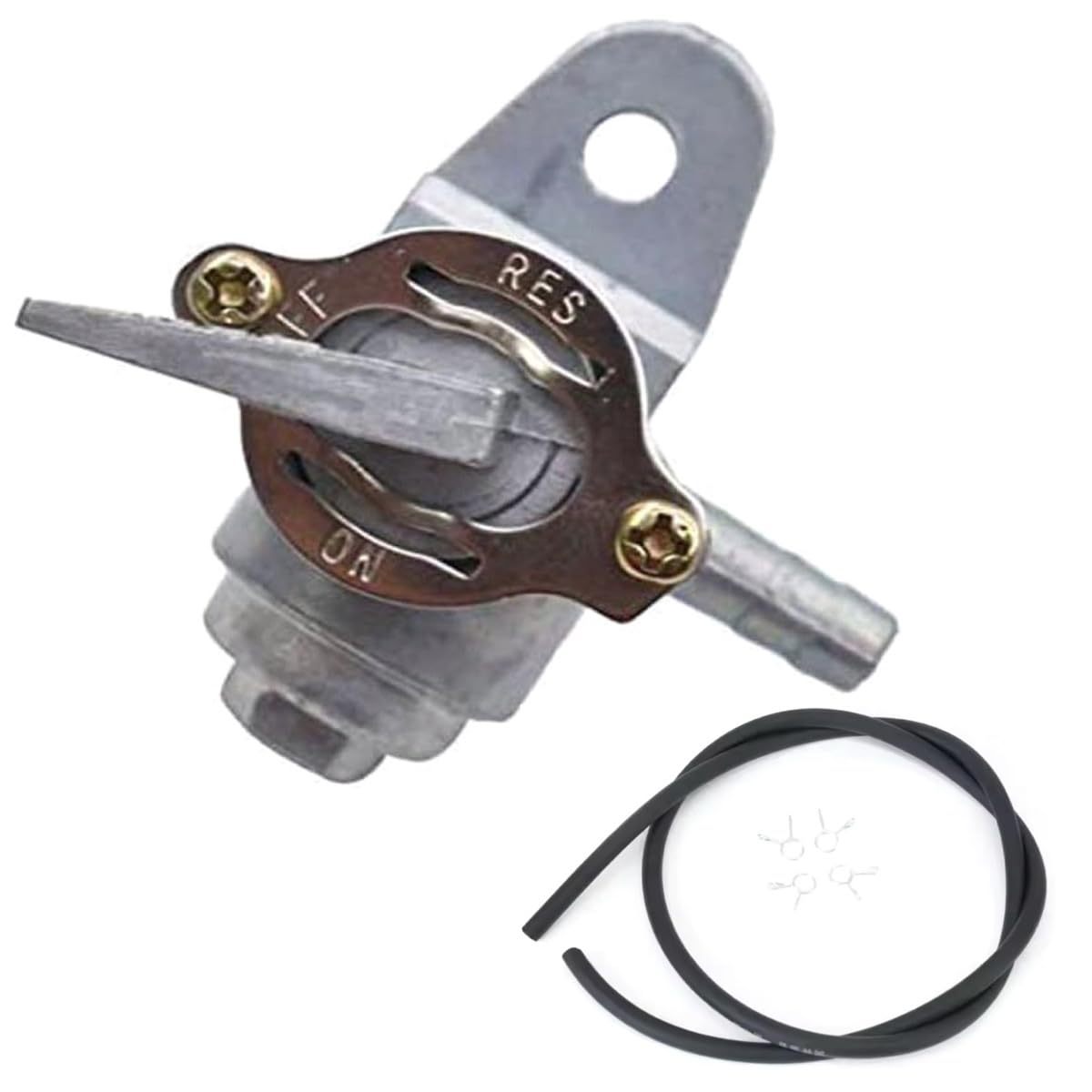 

[Deepa Ribusu] Пасоль Каб, Топливный кран, 3-ходовой, Универсальный 0,2 дюйма (6 мм) Шланг, 0.2 серебряный