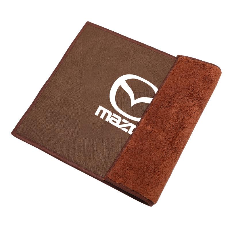 

2025 Hot Car Interior Cleaning Soft Brush With Car Wash Towel Microfiber Cleaning Rag Cloth For Mazda CX3 CX-5 CX5 CX7 CX9 MX5 A коричневый
