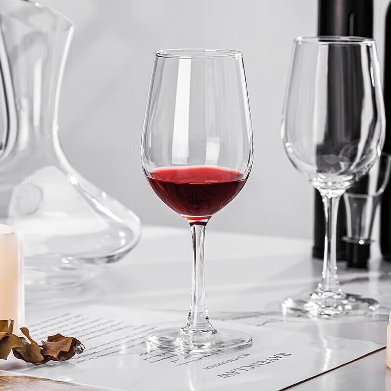 QINGPINGGUO Wine Glass Set Gift Box, 350ml Six Glasses + Decanter + Bottle Opener + Cup Holder, Stemware, Housewarming Gift