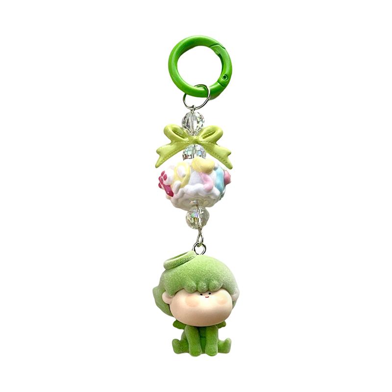Christmas Labubu Kawaii Particles Keychain Bag Cell Phone Charm Key Chain Christmas Gift Cute Plush Charm
