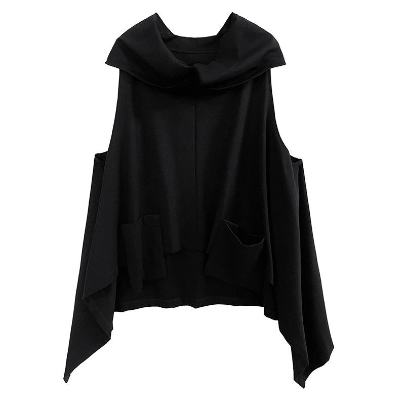 

Women s 2023 Japanese Dark Style Vest & Long Sleeve T-Shirt Two-Piece Set - Loose Fit, Spring/Autumn Casual Wear One Size
