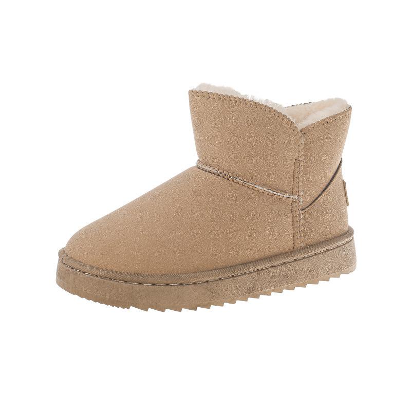2025 Winter neue kurze Schneestiefel gefütterte verdickte Schnee-Baumwoll-Kurzstiefel Koreanische Version vielseitig rutschfest dicksohlige Baumwollschuhe