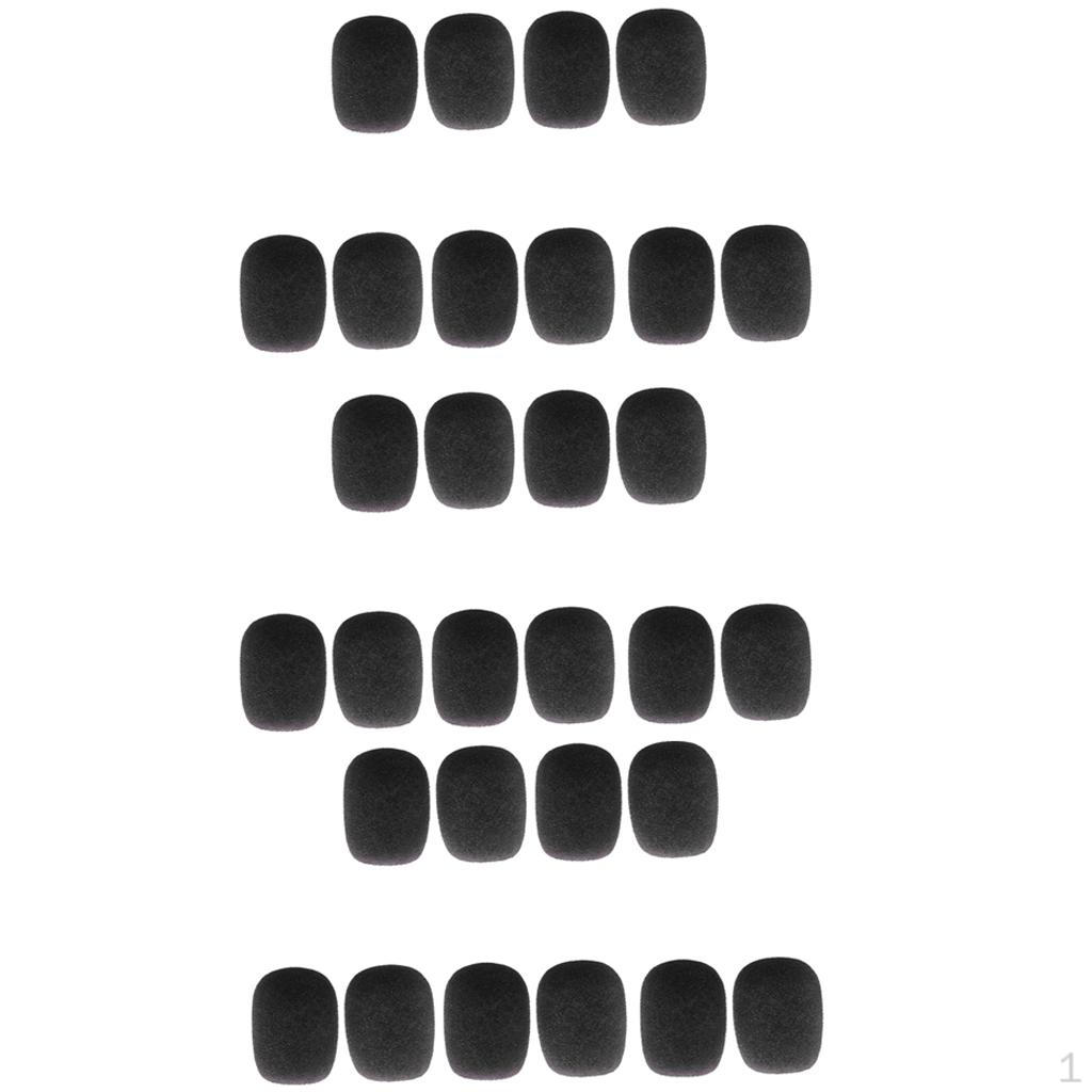 

30 шт. Поролоновые мини-ветрозащиты для микрофона Микрофон 8 *22 X 8 мм, Черный