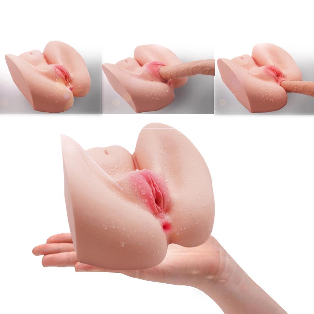 RUNYU Soft TPR mužská masturbátor anální vaginální masturbace pro dospělé 3D silikonová realistická vaginální sexuální panenka pro muže