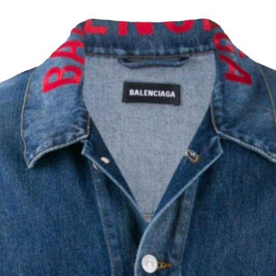 Balenciaga Denim Jacket Unisex Blue 571324TCW032340